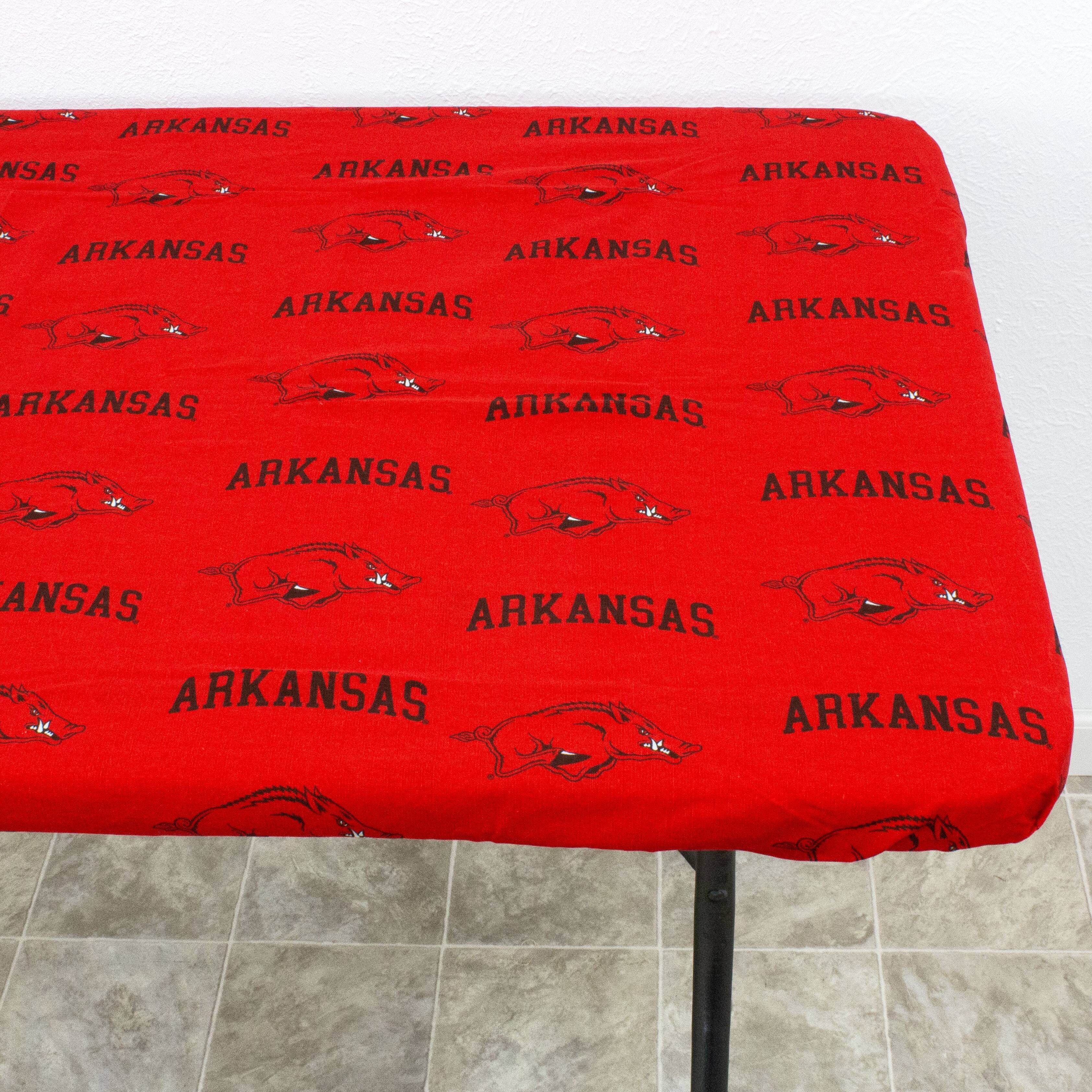 Arkansas Razorbacks Tailgate Fitted Tablecloth, 33" x 33", Card Table